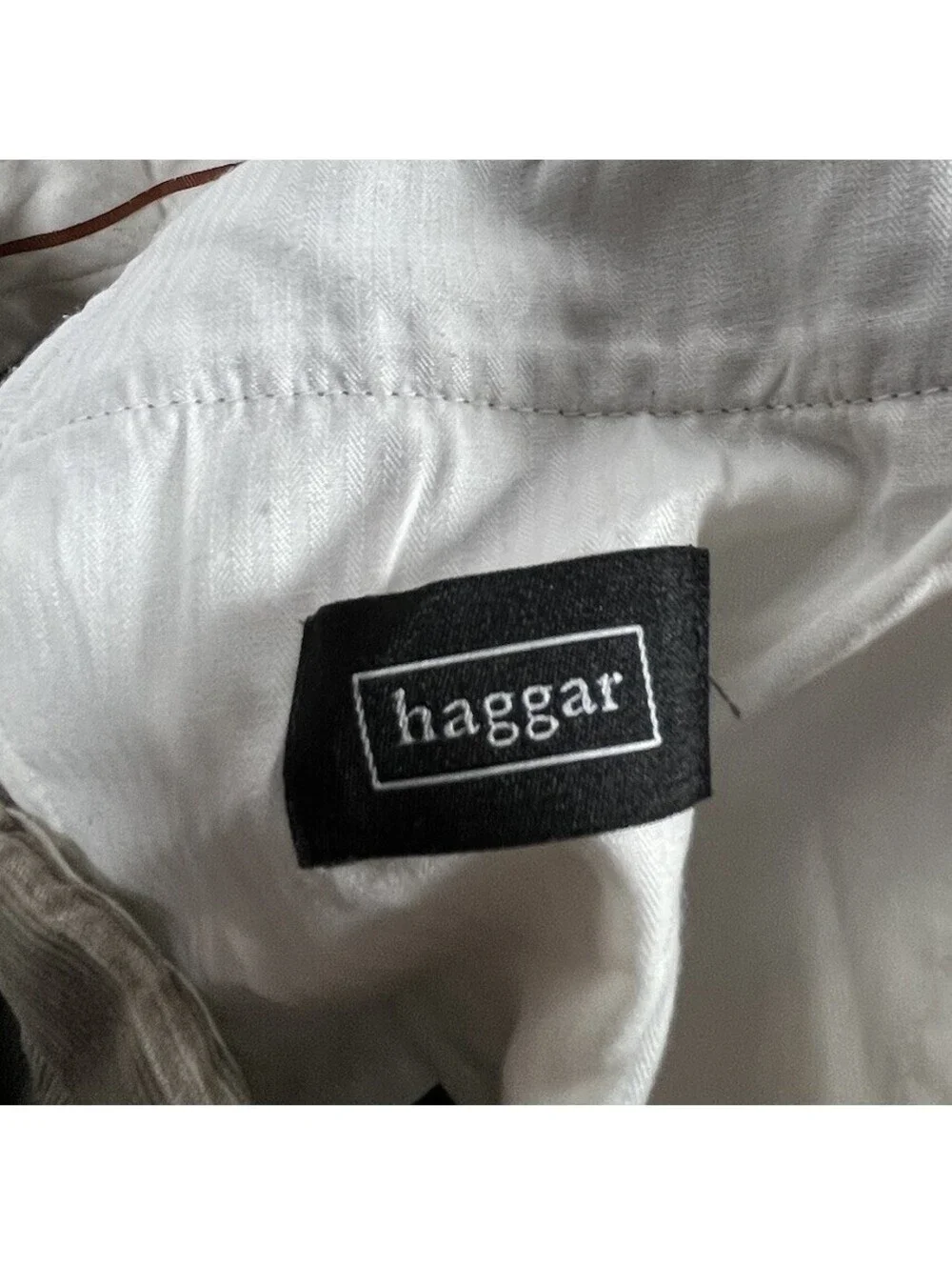 Haggar Mens 38x29 Tan Pant Corduroy Zip Fly Classic Fit Pockets